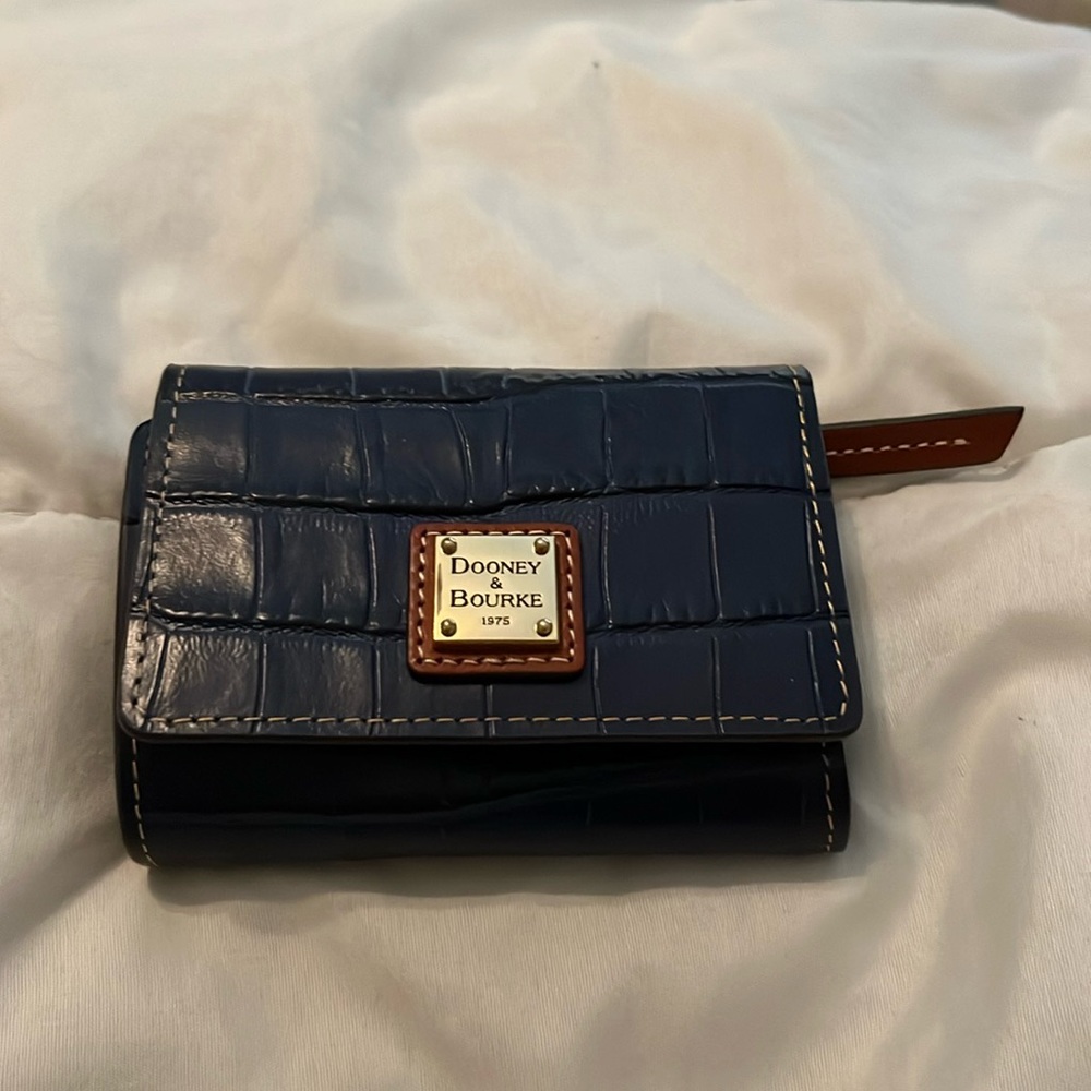 Dooney and Bourke blue croc wallet